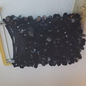 NWT Des Phemmes sequined skirt with crystals